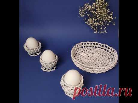 Lace stand for Easter eggs