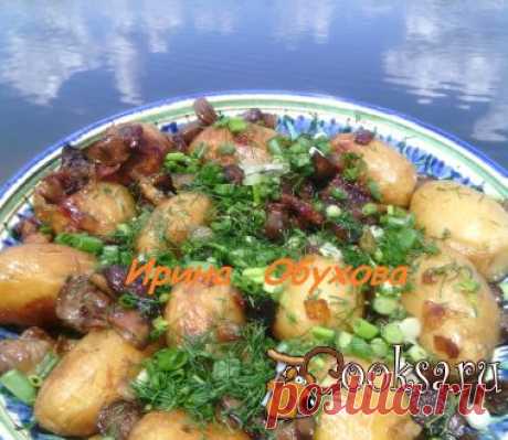 Картофель с грибами на мангале фото рецепт приготовления