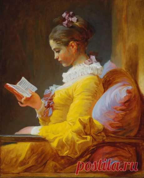 A Young Girl Reading, c. 1776, National Gallery of Art, Washington, DC | Jean-Honoré Fragonard Библиотека в литературе и искусстве