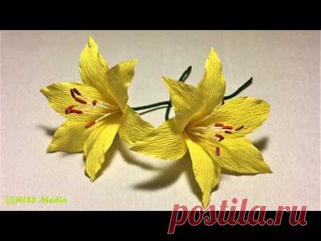 How to make pretty calla lily paper flower-diy crepe paper flowers making step by step-paper crafts