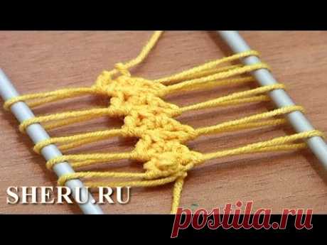 Hairpin Lace Crochet Patterns Урок 9 Лента на вилке