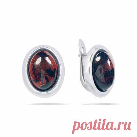 Купить серьги с янтарём из серебра арт. 929041038aa за 2 490 руб. в ювелирном магазине KOKO-LOKO.ru