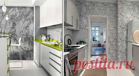 Обои для маленькой кухни: выбираем такие, которые сделают ее уютнее и зрительно просторнее | Dream house | Яндекс Дзен