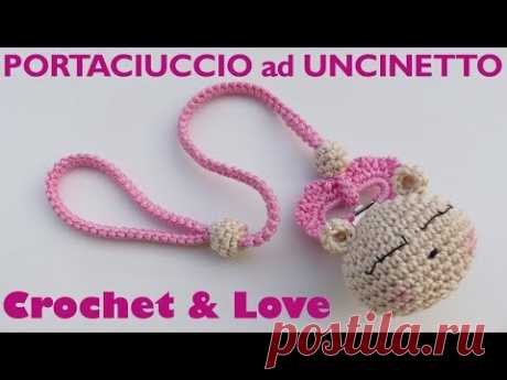 Tutorial Portaciuccio ad uncinetto - spighetta romena - YouTube