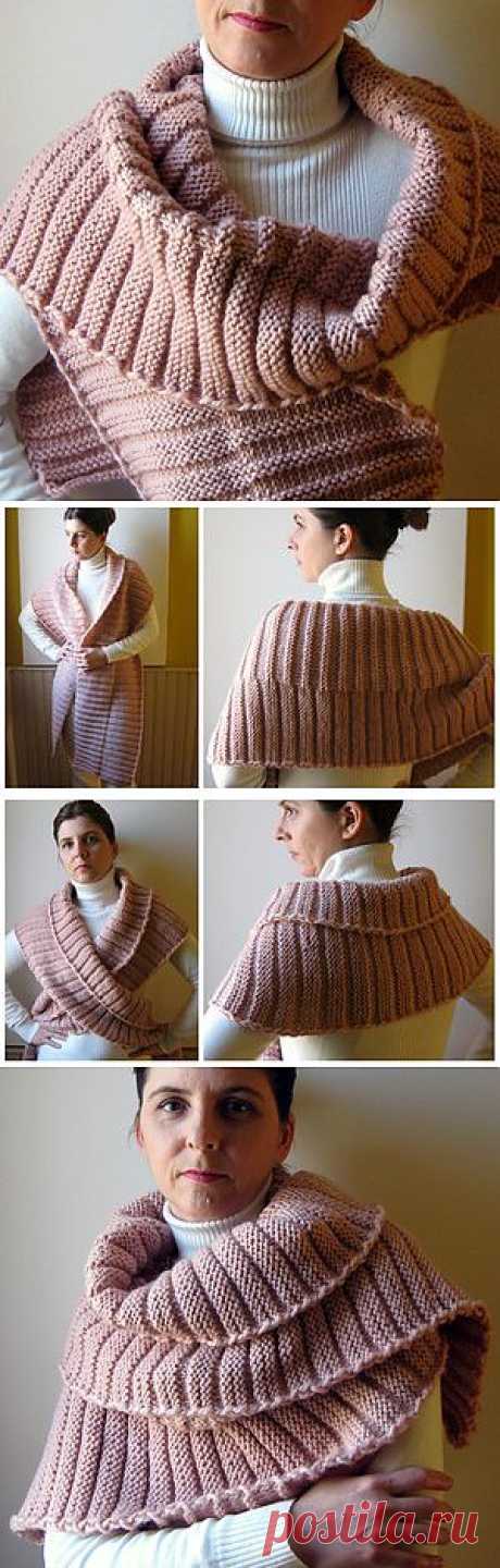 Tea Rose Welted Scarf Knitted in Merino | knitBranda