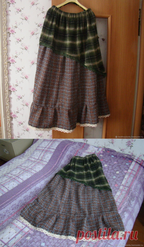 Длинная клетчатая юбка в стиле бохо – купить в интернет-магазине на Ярмарке Мастеров с доставкой - HQS9HRU | Рошаль