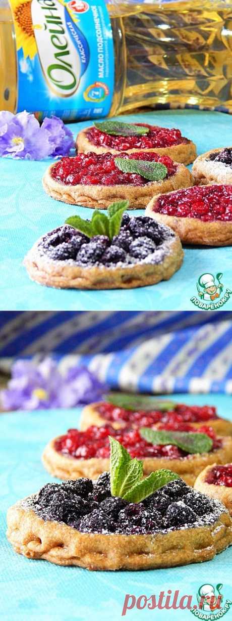 Ржаное постное печенье с ягодами - кулинарный рецепт