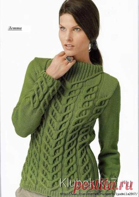 Женский свитер Gedifra Extra Soft Merino с диагональным рисунком