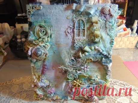 Vintage/Shabby Chic Canvas Tutorial....Cotton Candy Garden