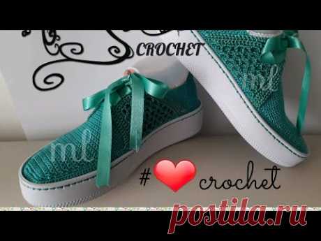 ZAPATILLA PARA DAMA MODELO RONCOLLINS TEJIDA EN CROCHET