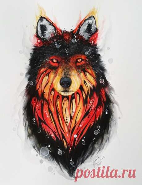 Волк рисунок арт (23 фото) » Рисунки для срисовки и не только
