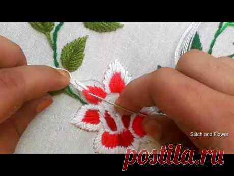 Hand embroidery beautiful rose flower design for cushion cover pillow cover