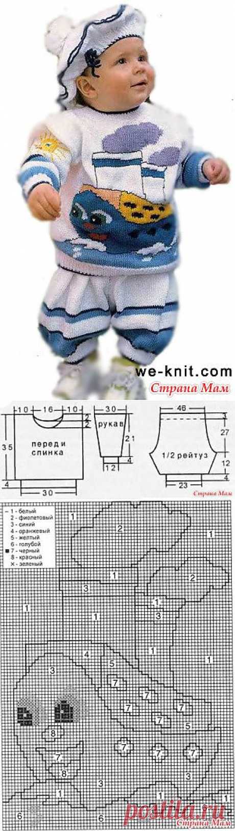 Вязаный комплект для малыша &quot;Юный моряк&quot;: Дневник пользователя значит это я - Страна Мам