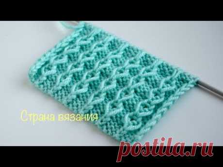 Узоры спицами. Вертикальные цепочки. Knitting patterns. Vertical chains.