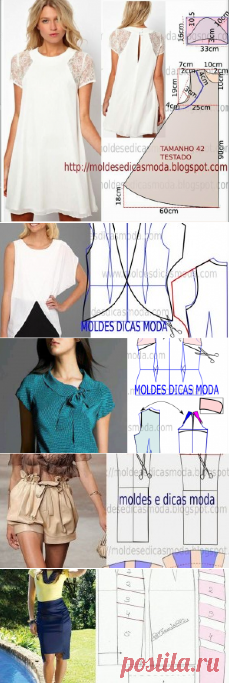 VESTIDO FÁCIL DE FAZER - 52 - Moldes Moda por Medida