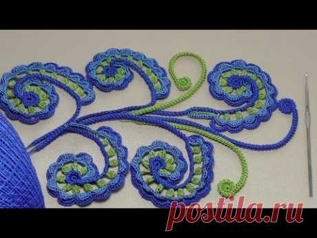 Урок вязания крючком. ЗАВИТОК для ирландского кружева.Irish crochet lace.