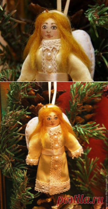Рождественский Ангелочек: создаем ёлочную игрушку - текстильную куколку - Ярмарка Мастеров - ручная работа, handmade