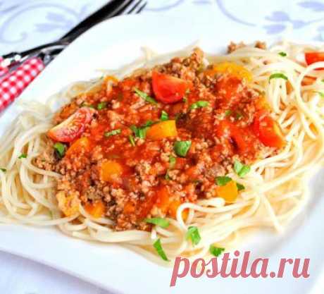 Спагетти Болоньезе, второе блюдо. Пошаговый рецепт с фото на Gastronom.ru