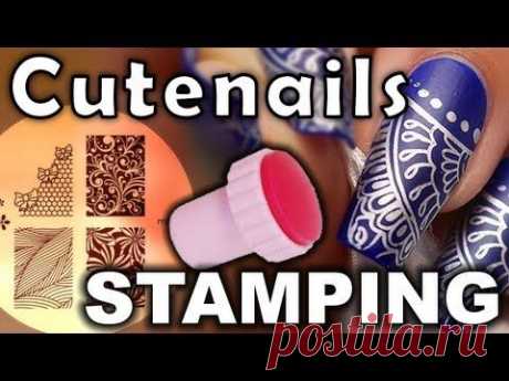 Customize nail art: stamp tutorial - YouTube