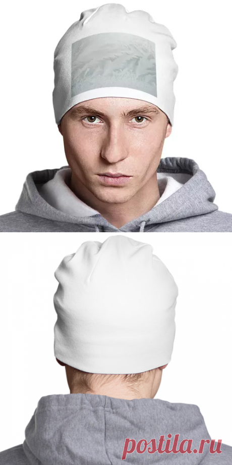 Шапка классическая унисекс Морозный узор #4615442 в Москве, цена 600 руб.: купить головной убор с принтом от Anstey в интернет-магазине