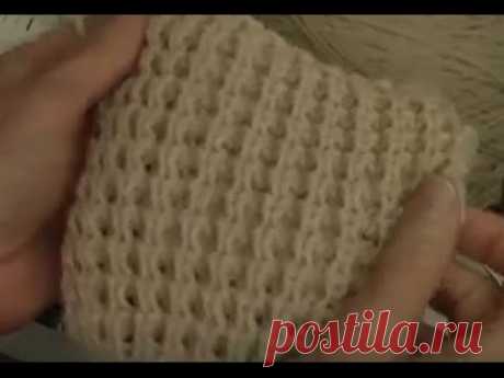 Waffle Stitch to Machine Knit by Diana Sullivan - YouTube