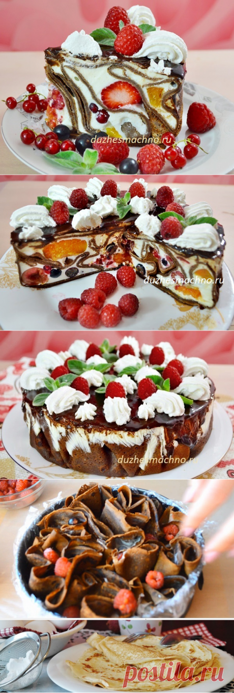 Фееричный  желейно-блинный торт! Готовить проще простого! | Вкусные рецепты