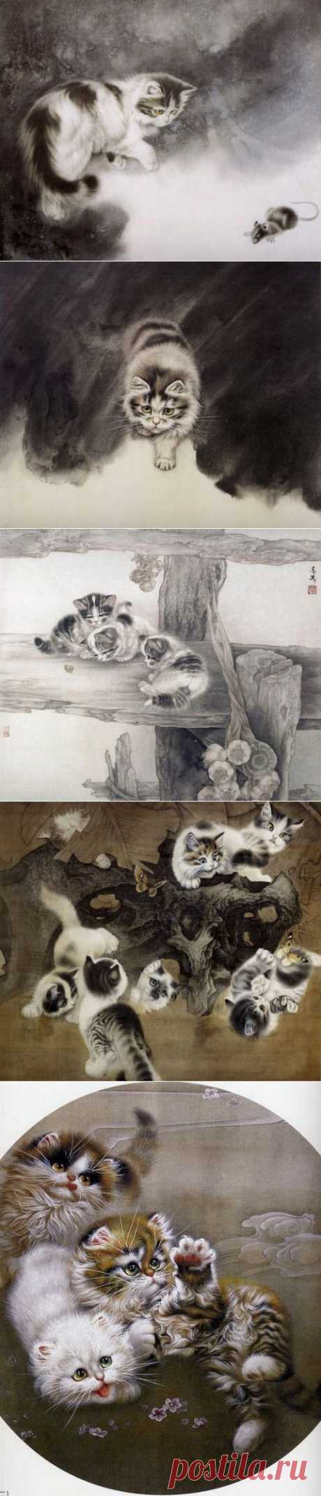 Коты художника Сюй Синьци | 5минутка