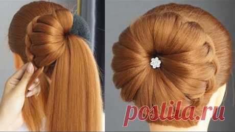 New Latest Bun Hairstyle With Trick | Most Beautiful Hairstyle For Wedding And Party
