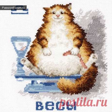 кот весы / Вышивка / Вышивка крестом