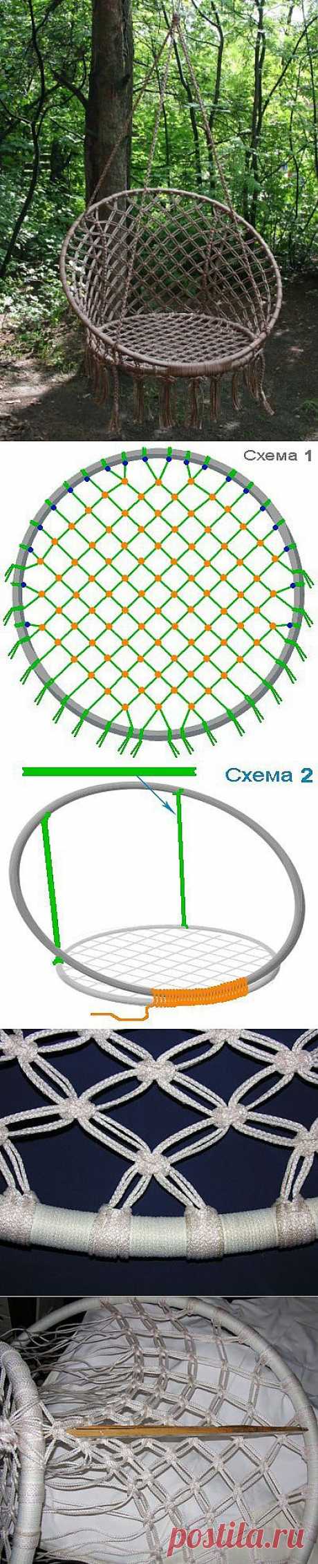 Плетём подвесное кресло.