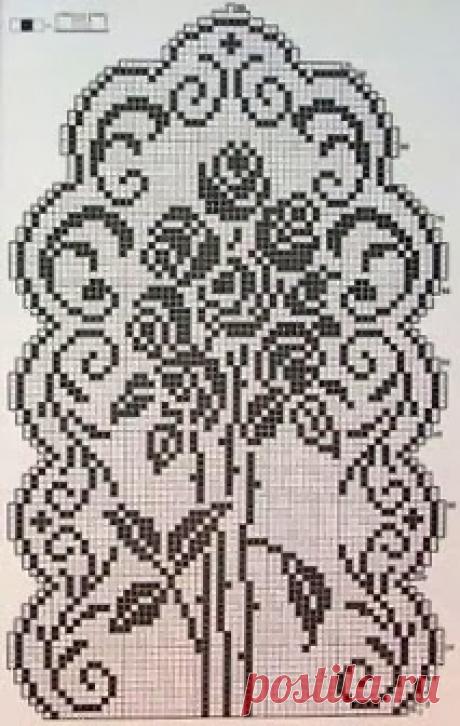 Kira scheme crochet: Very nice long tablecloth