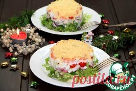 Салат с кальмаром и овощами &quot;Новогодний&quot; - кулинарный рецепт