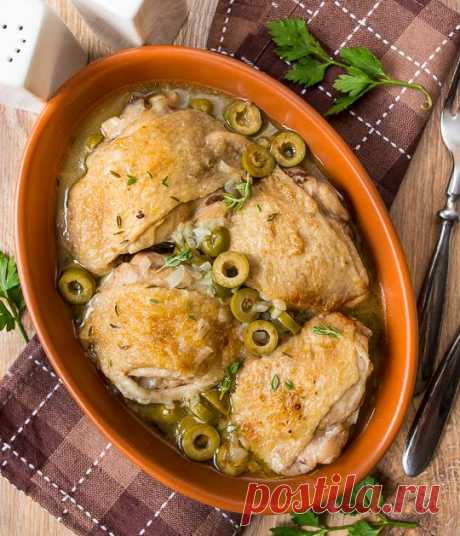 Тушеная курица с оливками и тимьяном | Вкусный блог - рецепты под настроение