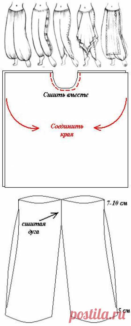 Как сшить шаровары для восточного танца.