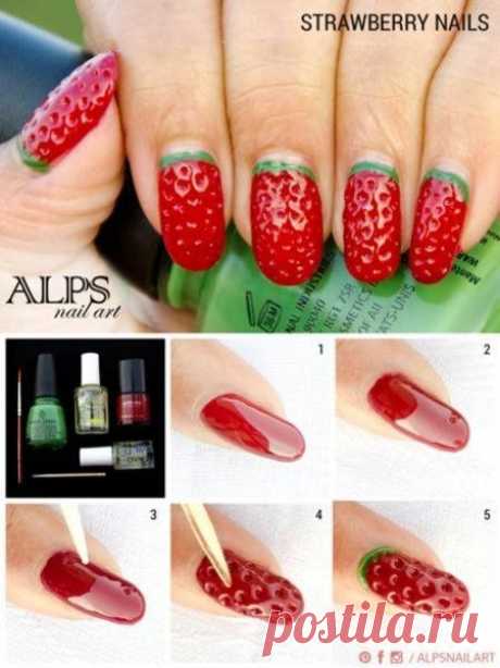 Strawberry Nail Art Tutorial