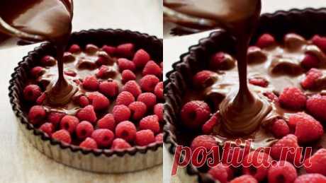 Сладкий тарт «Шоколадно-малиновой»