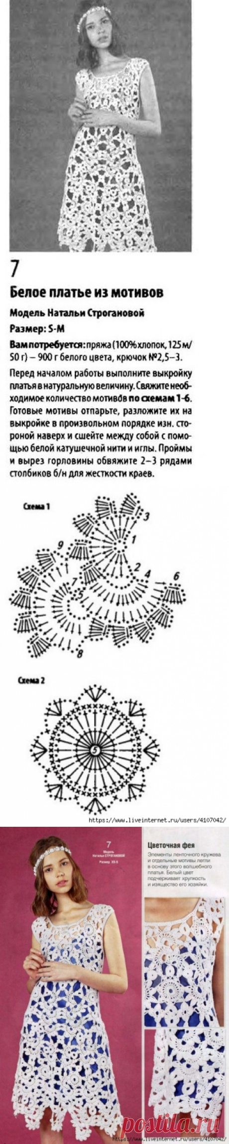 БЕЛОЕ ПЛАТЬЕ &quot;ЦВЕТОЧНАЯ ФЕЯ&quot; ИЗ ЭЛЕМЕНТОВ ЛЕНТОЧНОГО КРУЖЕВА