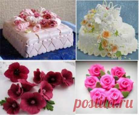 Свадебные торты и цветы из домашней мастики своими руками. Фото,рецепты
