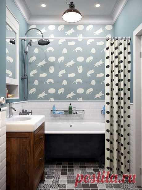 Идеи для маленьких ванных комнат: керамическая плитка или покраска | ДНЕВНИК АРХИТЕКТОРА | Яндекс Дзен