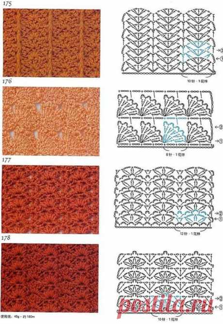 ДЛЯ ТЕХ, КТО УМЕЕТ ЧИТАТЬ СХЕМЫ ДЛЯ ВЯЗАНИЯ КРЮЧКОМ. ОЧЕНЬ КРАСИВЫЕ УЗОРЫ. | НАТАЛЬЯ ДМИТРИЕВА. ВЯЖЕМ ВМЕСТЕ | Яндекс Дзен