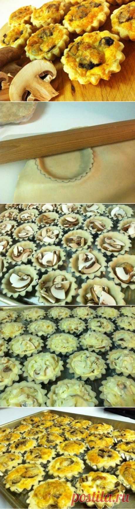 Как приготовить грибные тарталетки - рецепт, ингридиенты и фотографии