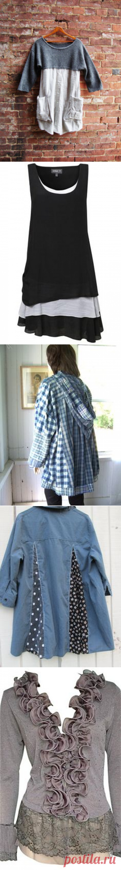 Sweater Dress/ Tunic Dress/Artisan Smock Dress/Gray Dress/Pocket Dress/ Upcycled Clothing