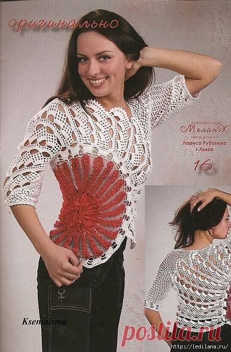 Прекрасная вязаная блузка.