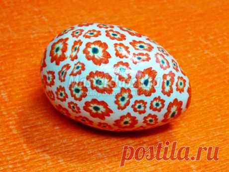 Пасхальное яйцо из полимерной глины с цветами. Мастер-класс с пошаговыми фото
