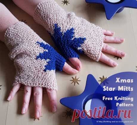 Knitting and so on: Xmas Star Mitts