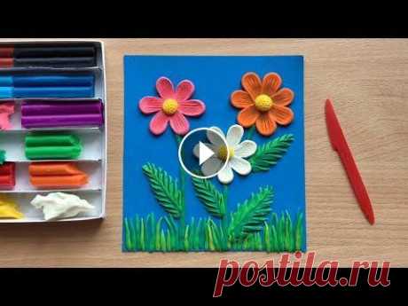 Лепка цветов из пластилина | Modeling of flowers from plasticine Пластилинография. Лепка цветов из пластилина. Материалы: Картон цветной Пластилин восковой Стек для пластилина Спица или любой другой заострённый пред...