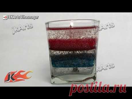 How to make Layered Gel Candle | JK Arts 463