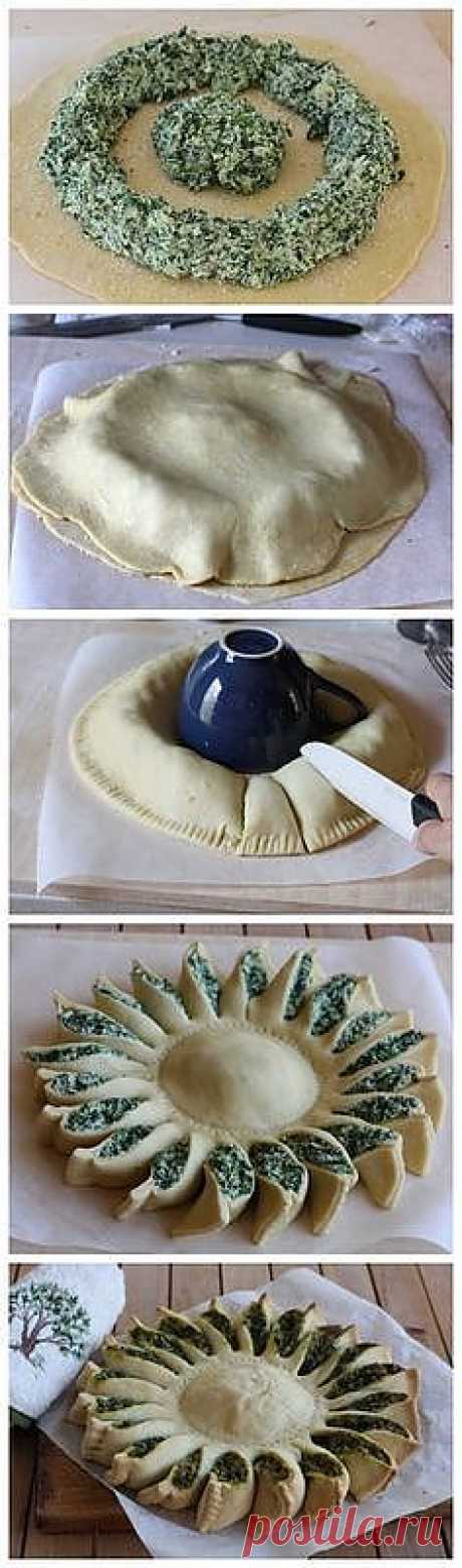 A Beautiful and Sunny Spinach Pie / Еда и напитки / кулинария / Pinme.ru / Мария Сухарева (Гамаюнова)