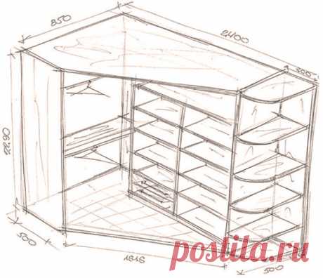 Варианты угловых шкафов-купе для дома | Наши дома