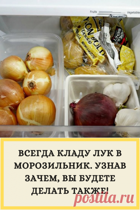 Всегда кладу лук в морозильник. Узнав зачем, вы будете делать также!